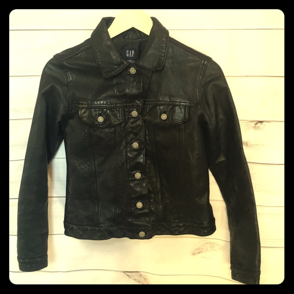 Gap Leather Denim Jacket